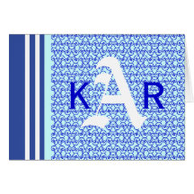 Ornate Monogram Letter A Custom Notecard