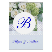 Ornate Monogram Letter B Custom Notecard