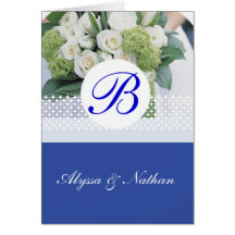 Ornate Monogram Letter B Custom Notecard
