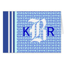 Ornate Monogram Letter B Custom Notecard