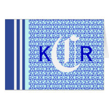 Ornate Monogram Letter C Custom Notecard