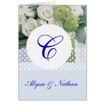 Ornate Monogram Letter C Custom Notecard