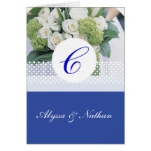 Ornate Monogram Letter C Custom Notecard
