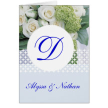 Ornate Monogram Letter D Custom Notecard