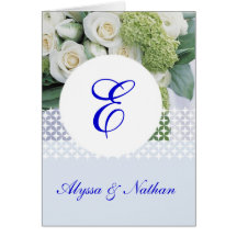 Ornate Monogram Letter E Custom Notecard