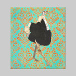 Ornate Ostrich Damask Canvas Art canvas prints
