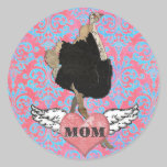 Ornate Ostrich Mom Sticker stickers