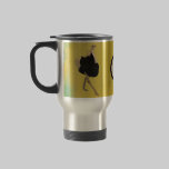 Ornate Ostrich Monogram  Travel Mug mugs