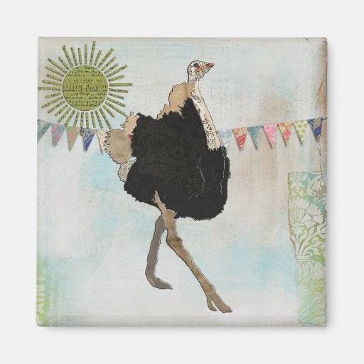 Ornate Ostrich Sunshine Magnet