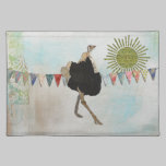 Ornate Ostrich Sunshine  Placemat placemats