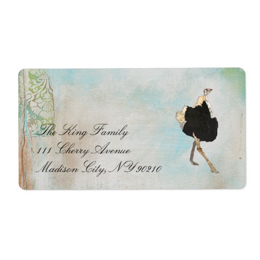 Ornate Ostrich White  Label