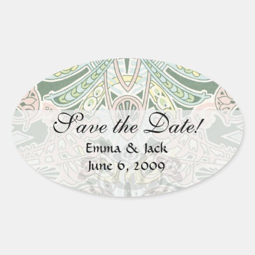 ornate pastel art nouveau pattern art stickers
