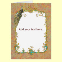 Ornate Peacock n Paisley Art Design cards