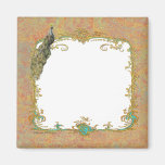 Ornate Peacock n Paisley Art Design Magnets
