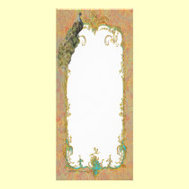 Ornate Peacock n Paisley Art Design rack cards