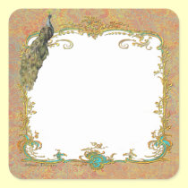 Ornate Peacock n Paisley Art Design stickers