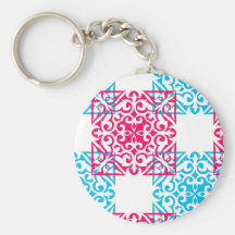Ornate Squares Keychains
