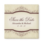 Ornate Vintage Save the Date Magnets