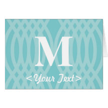 Ornate Woven Monogram - Letter M Greeting Card