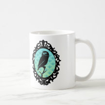 Ornated Framed Owl Mug
