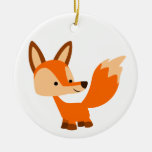Ornement amical mignon de Fox de bande dessinée ornements