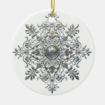 Ornement bouclé de flocon de neige