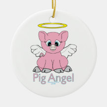 Ornement d'ange de porc