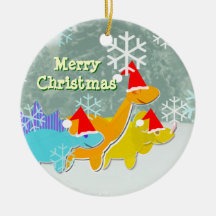 Ornement de dinosaures de Joyeux Noël