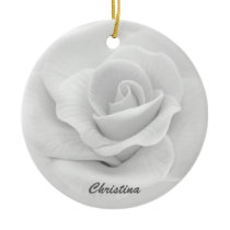 Ornement de fleur blanche ornements