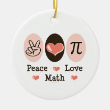 Ornement de maths d'amour de paix