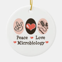 Ornement de microbiologie d'amour de paix