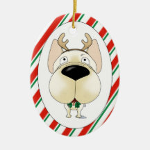 Ornement de Noël de bouledogue français