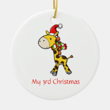 Ornement de Noël de la girafe des enfants