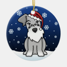 Ornement de Noël de Schnauzer de bande dessinée de