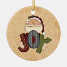 Ornement de Père Noël de joie de Noël