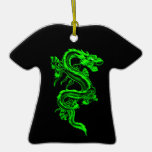 Ornement de pièce en t de dragon vert