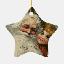 Ornement d'étoile de Noël de père du père noël