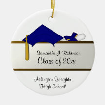 Ornement d'obtention du diplôme de casquette bleu