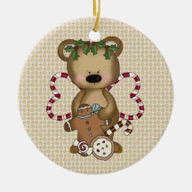 Ornement d'ours de sucre de canne de Noël