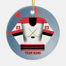 Ornement du Jersey de joueur de hockey