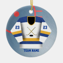 Ornement du Jersey de joueur de hockey