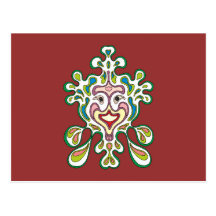 Ornement masque masque carte postale
