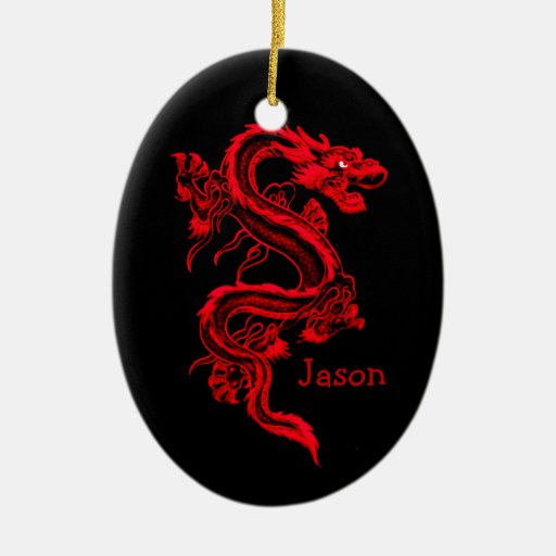 Ornement rouge de dragon