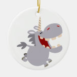 Ornement Toothy mignon de licorne de bande dessiné ornements