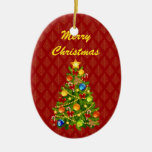 Ornement vert d'arbre de Noël