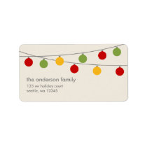 Ornements modernes de Noël de vacances étiquettes