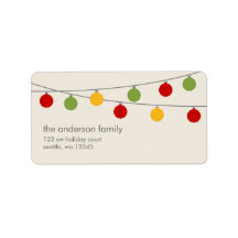 Ornements modernes de Noël de vacances Étiquette D’adresse