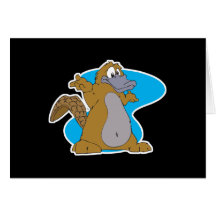ornithorynque idiot de bande dessinée cartes de vœux