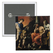 Orpheus before Pluto and Persephone Pinback Buttons
