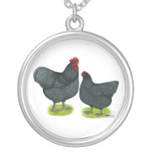 Orpington:  Blue Pair Necklace